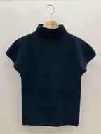Salmon Half Turtleneck Knit Top