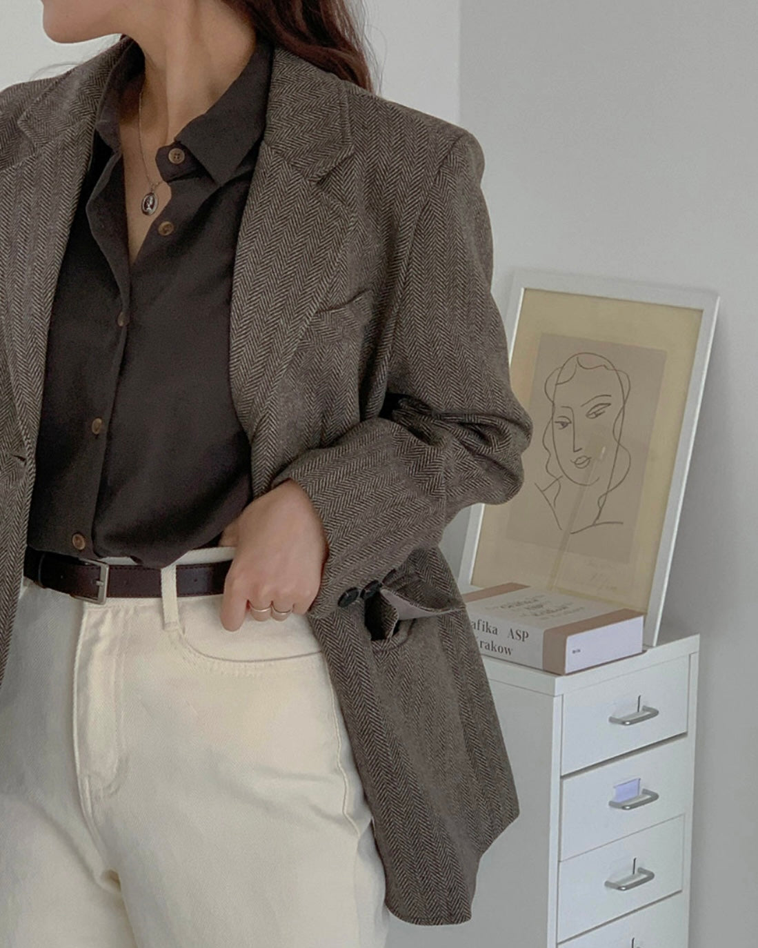 Billy Herringbone Wool Jacket