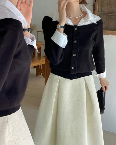Layered Knit Blouse