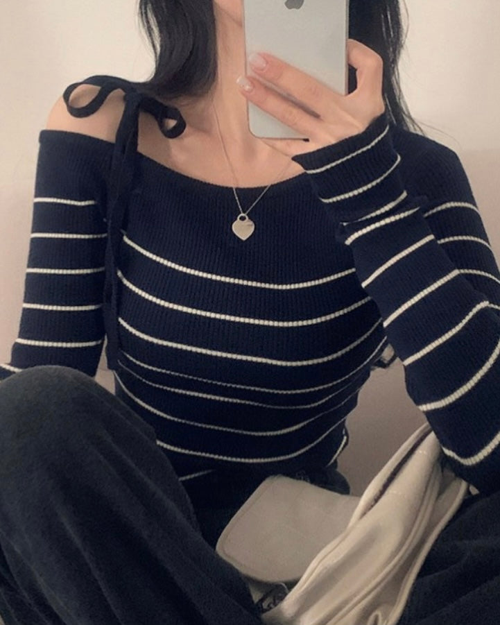 Striped Ribbon Knit