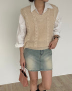 Andy Cable Knit Vest