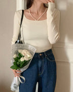 Serene Strap Ribbed Knit Top