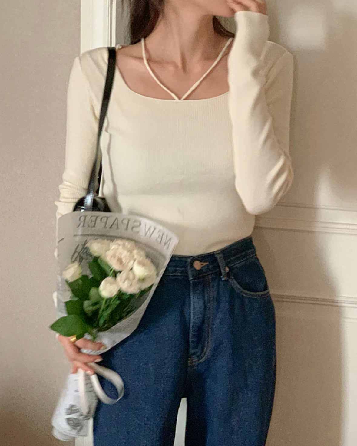 Serene Strap Ribbed Knit Top