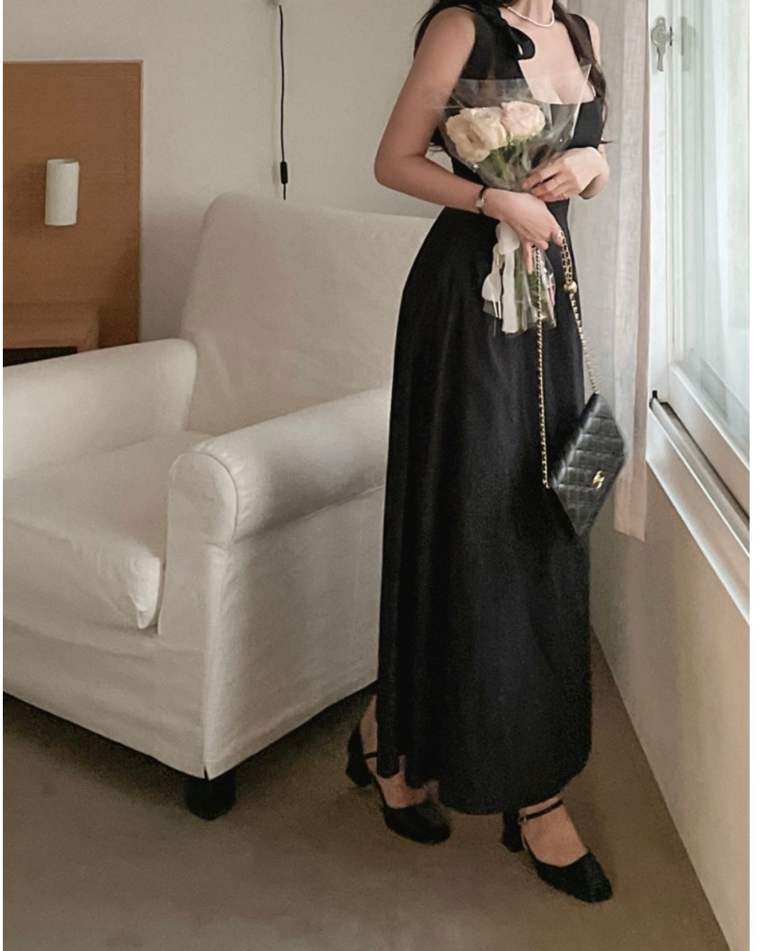 One Ribbon Long Dress