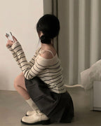 Striped Ribbon Knit