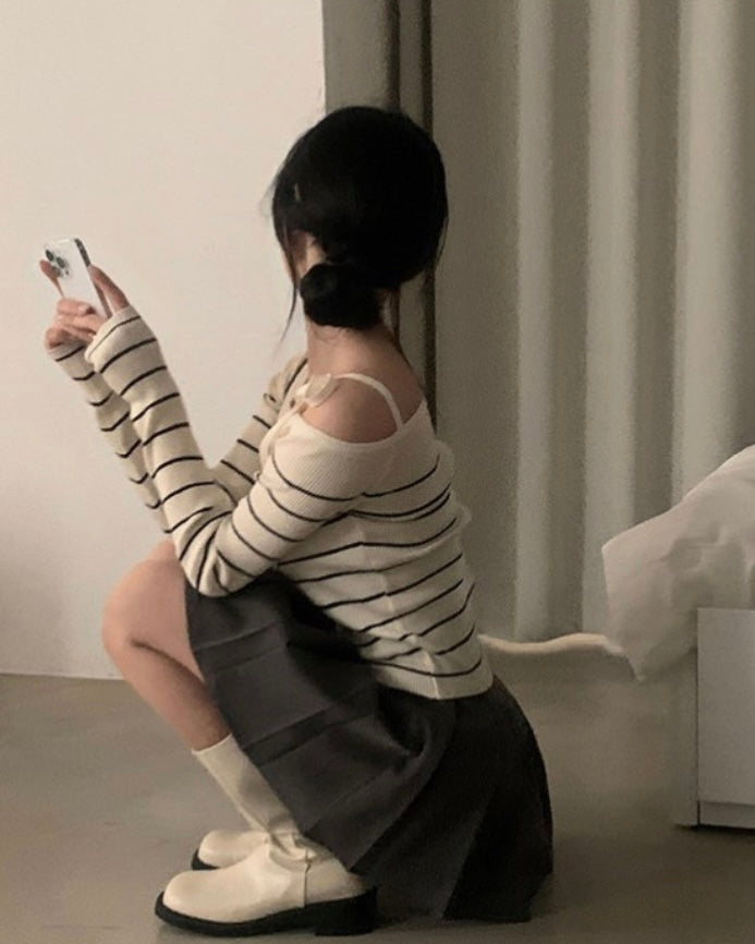 Striped Ribbon Knit