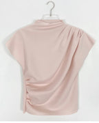 Shirring Half-Neck Top