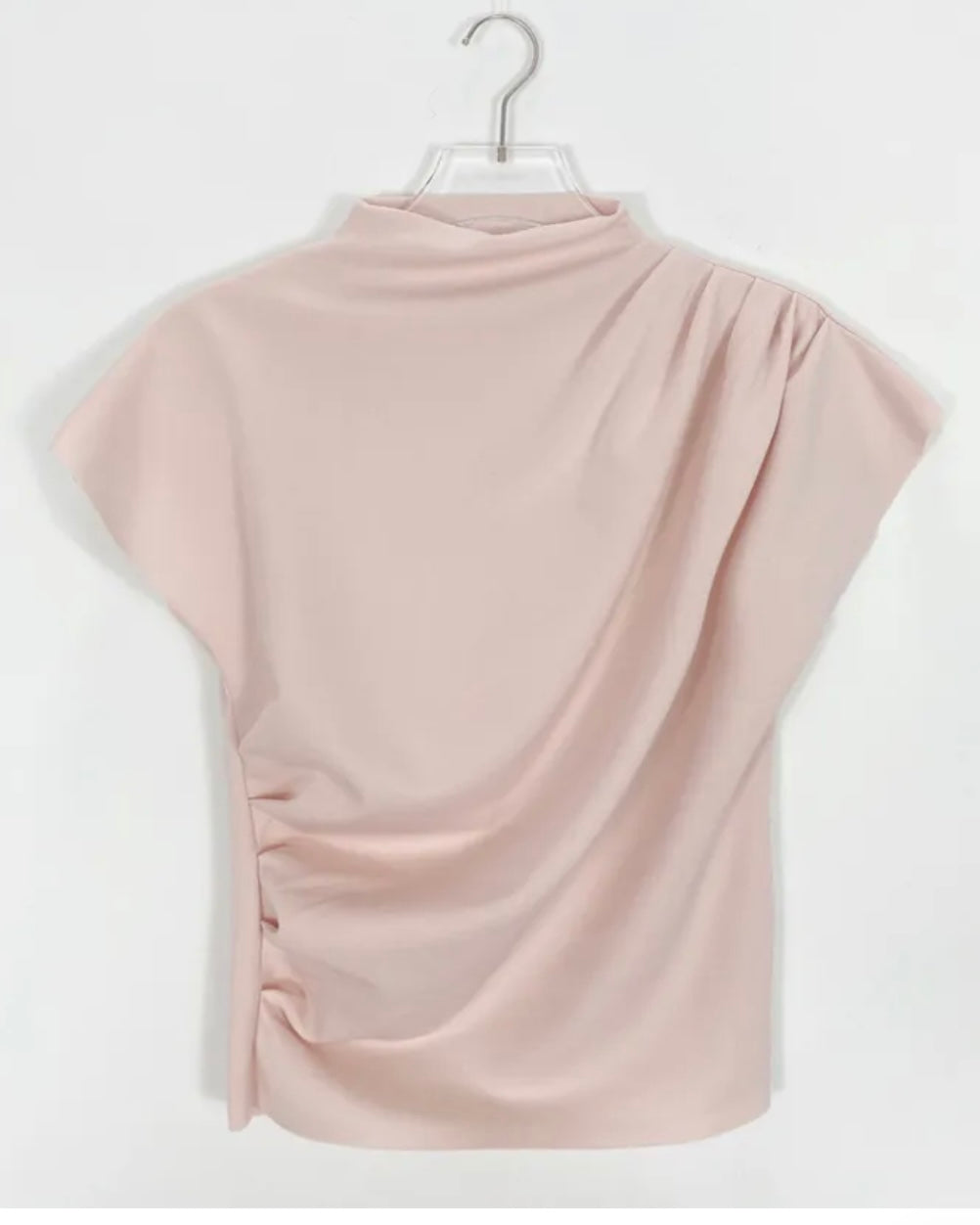 Shirring Half-Neck Top