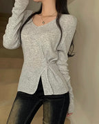 Bamboo Button Knit
