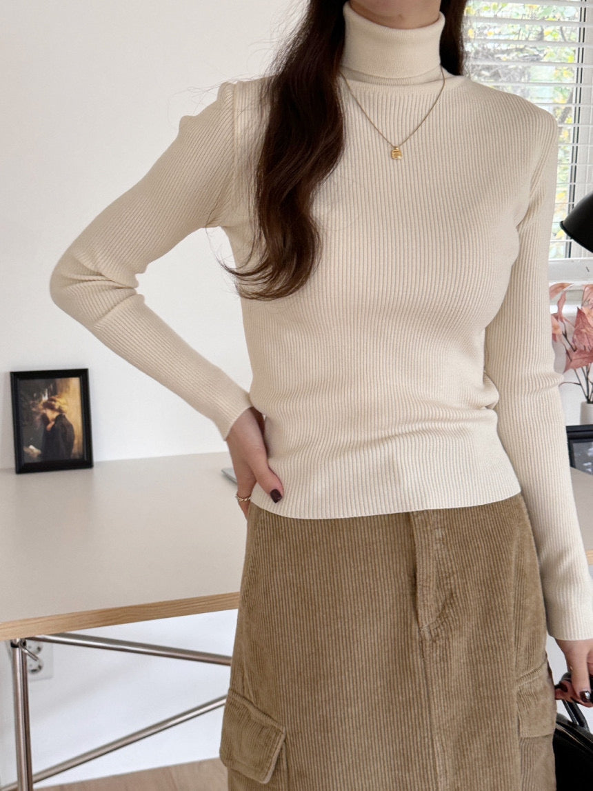 Senne Ribbed Turtle-Neck