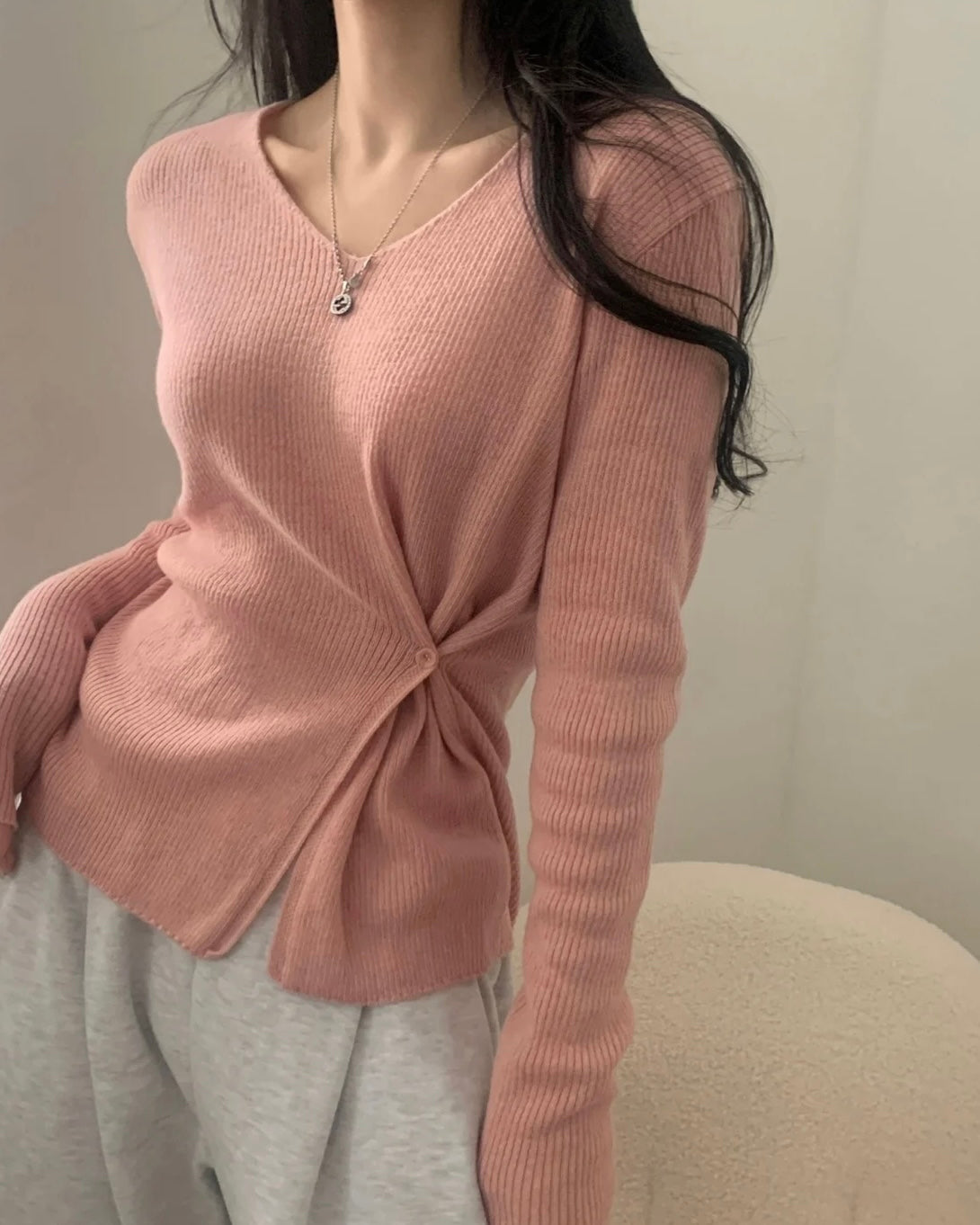 Bamboo Button Knit