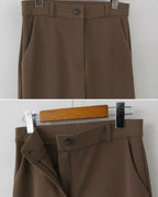 [S,M] Hidden Banding Flared Slacks