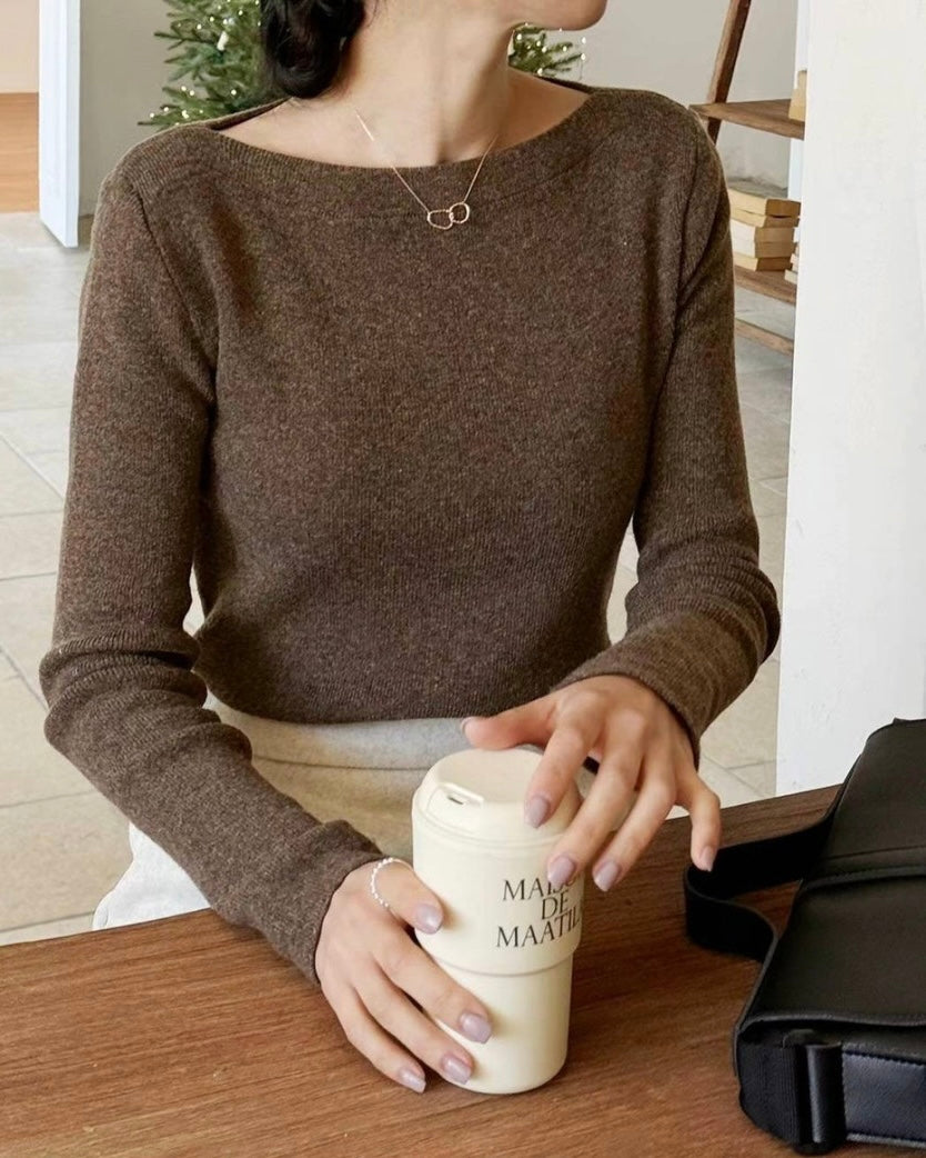 Ruby Boat-Neck Knit