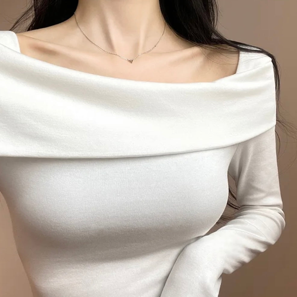 Unbalanced Shoulder Long Sleeve