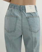 [S,M,L] Cool Front-Pintuck Semi Flare Jeans