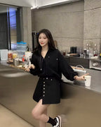 Layered Skirt Shirt Dress