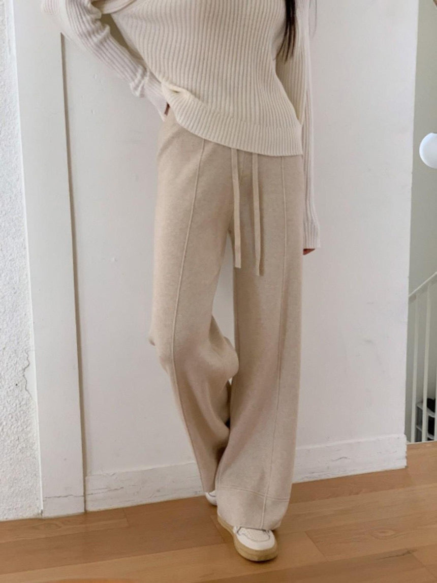 Pintuck Knitted Pants