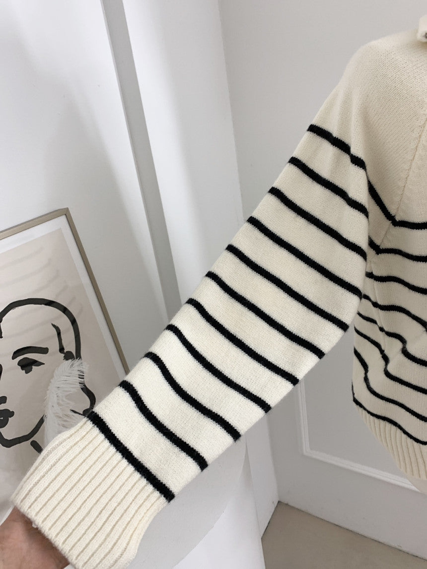Soy Striped Half Zip-Up