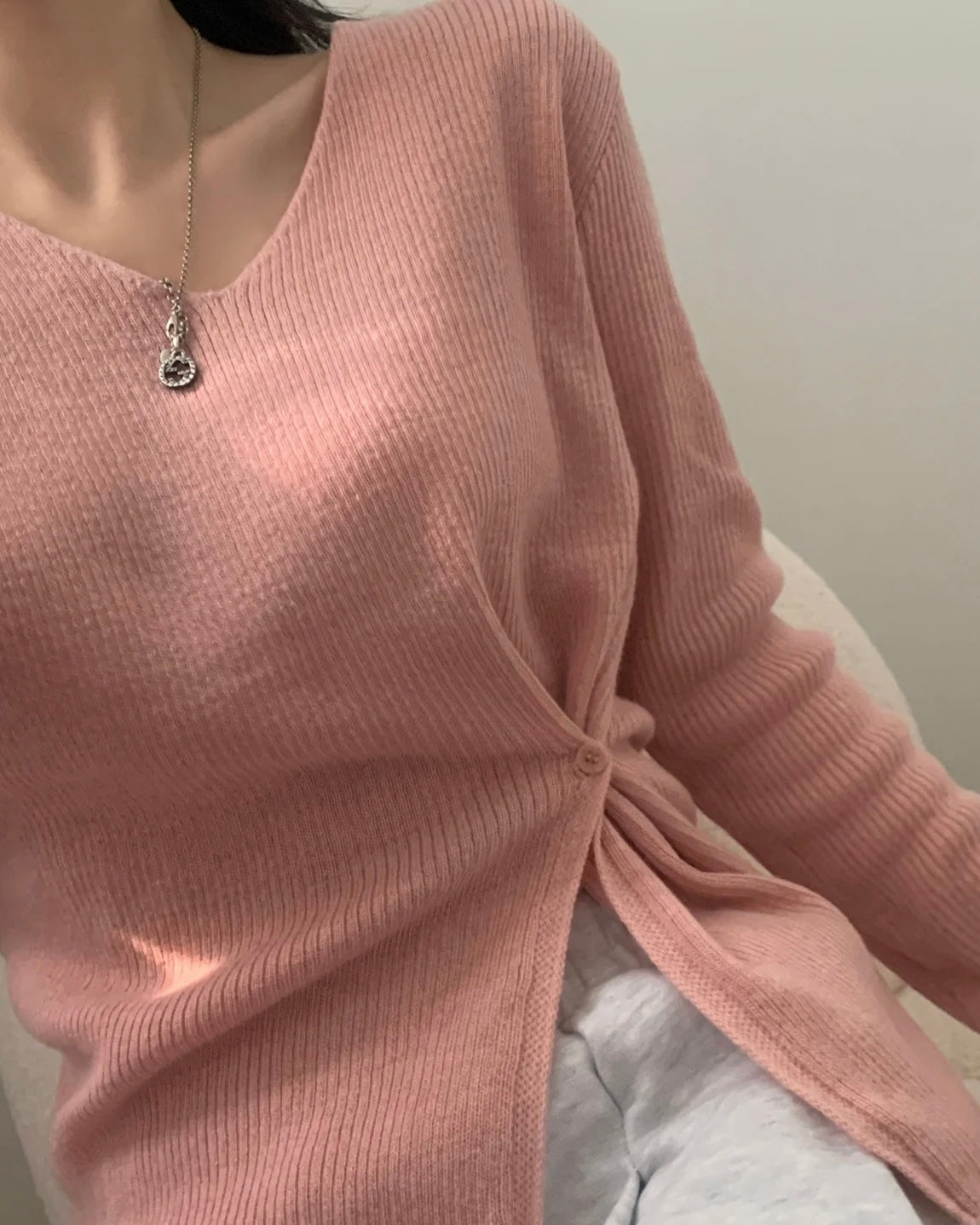 Bamboo Button Knit