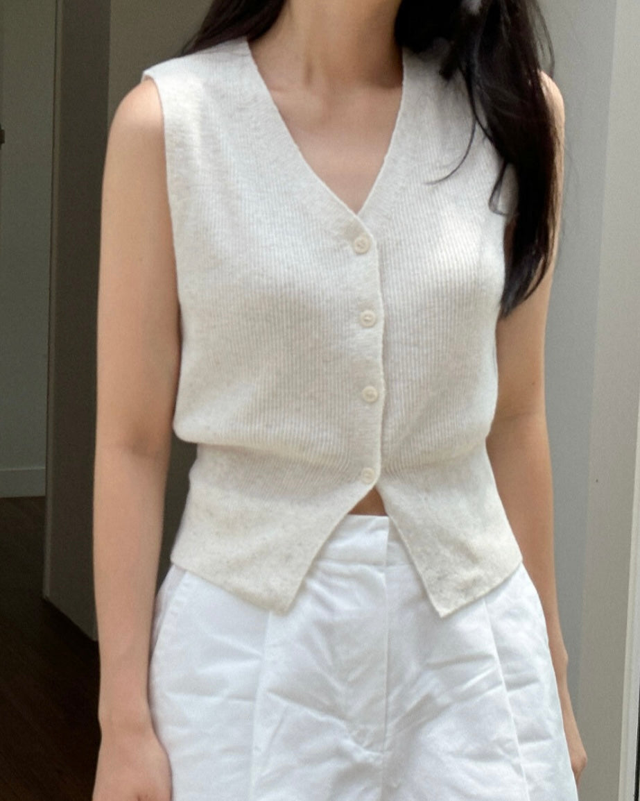 Linen Knitted Vest