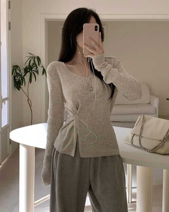 Bamboo Button Knit