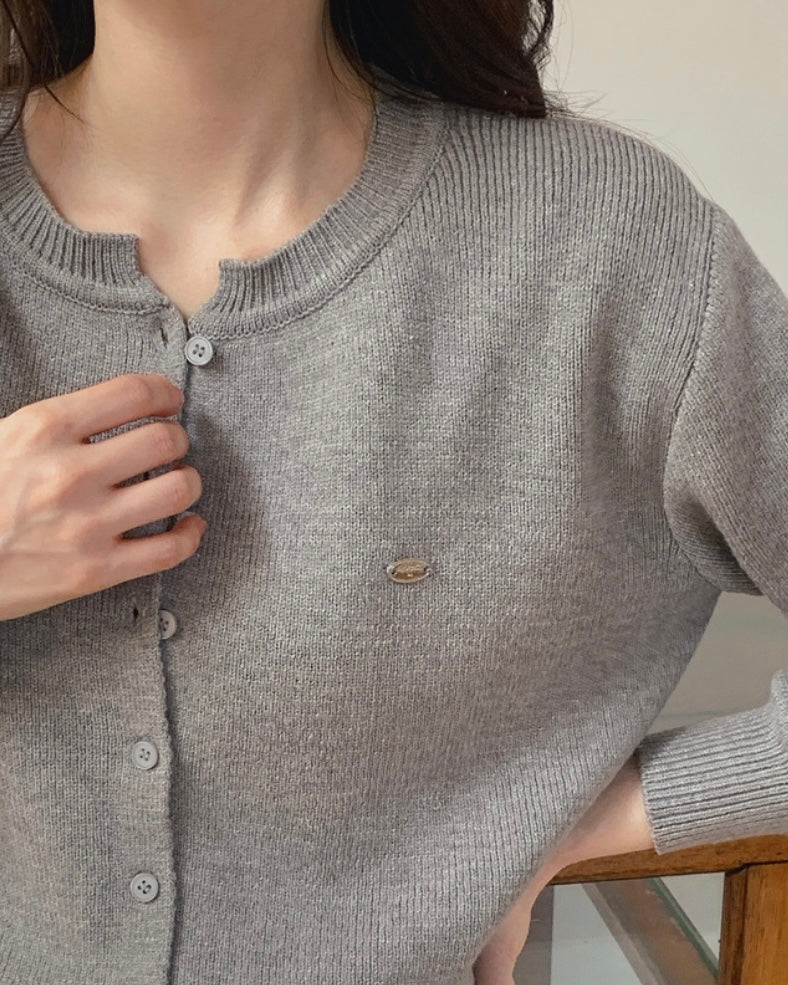 Daily Metal Charm Cardigan