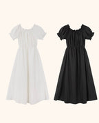 Off-Shoulder Back Ribbon Dress