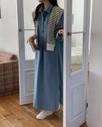 Denim Overfit Maxi Dress