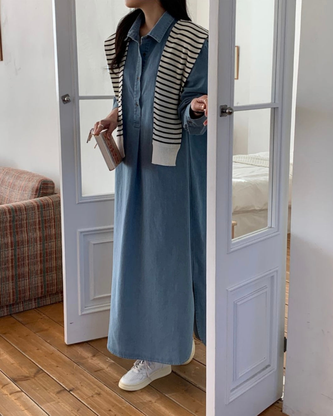 Denim Overfit Maxi Dress