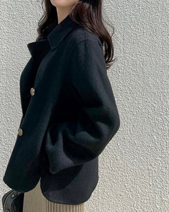 Double 90% Wool Short Coat