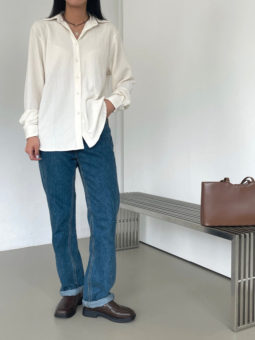 Wrinkle Loose-Fit Skirt