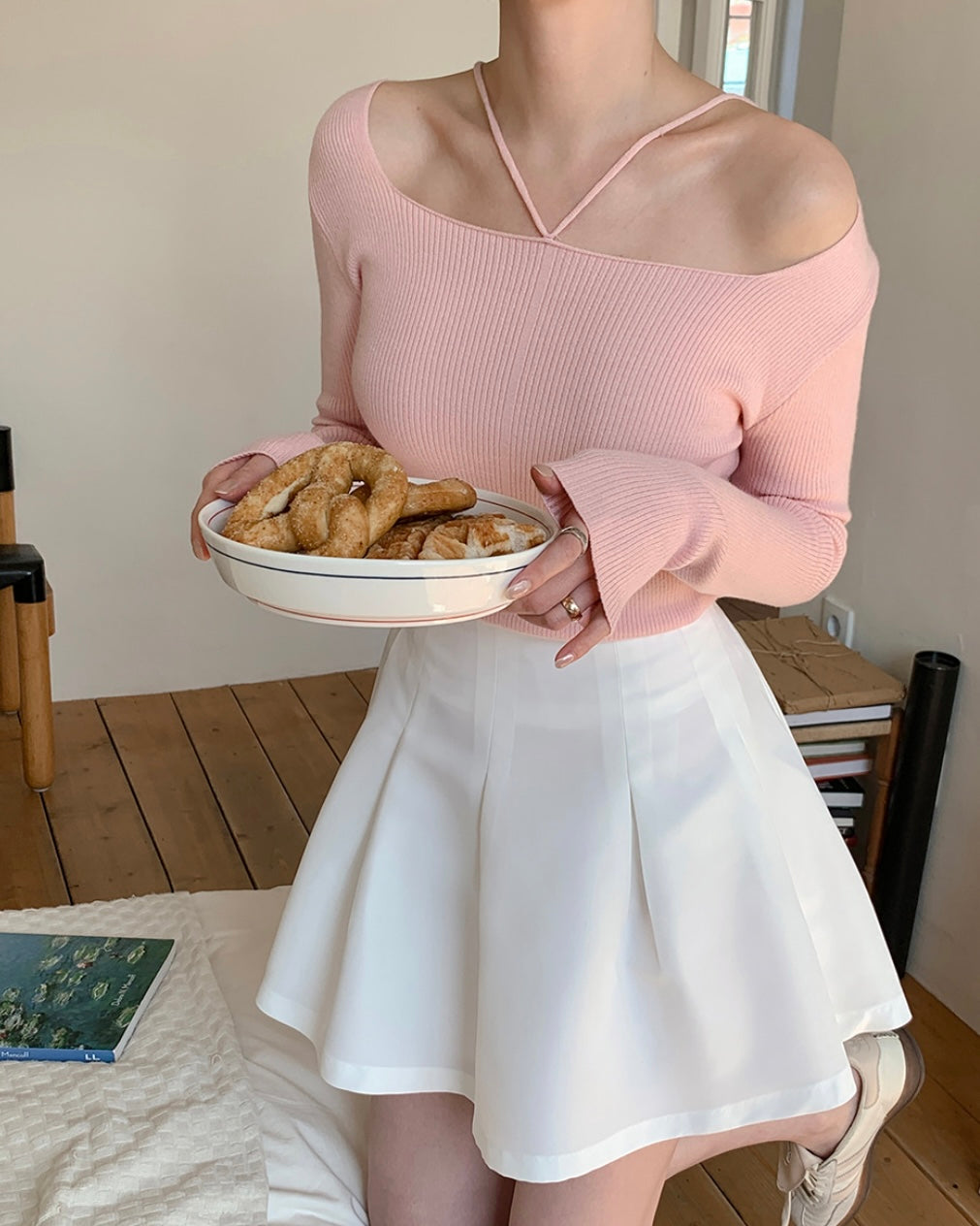 Serene Strap Ribbed Knit Top