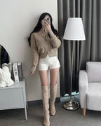 Link Knit Zip-Up
