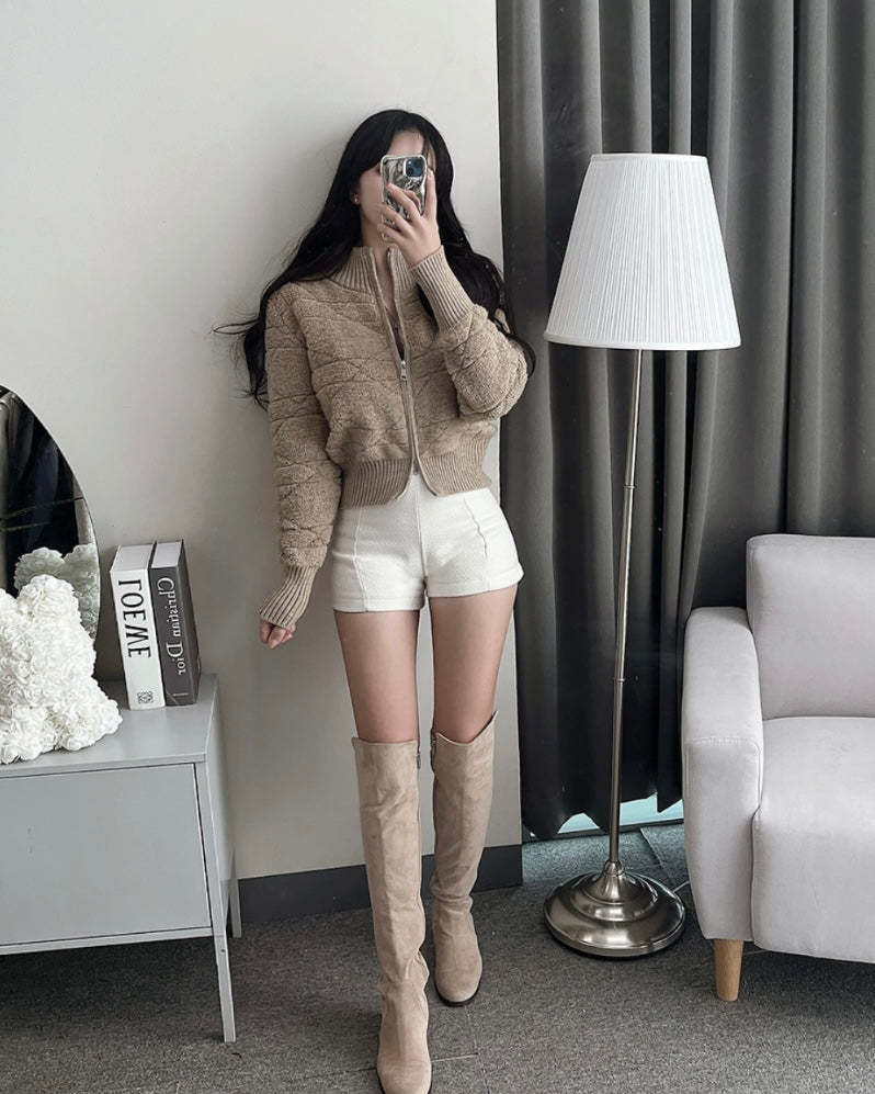 Link Knit Zip-Up