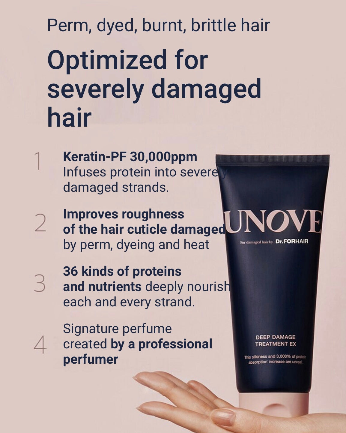 [ unove ] Deep Damage Treatment EX 320mL (Big Size)