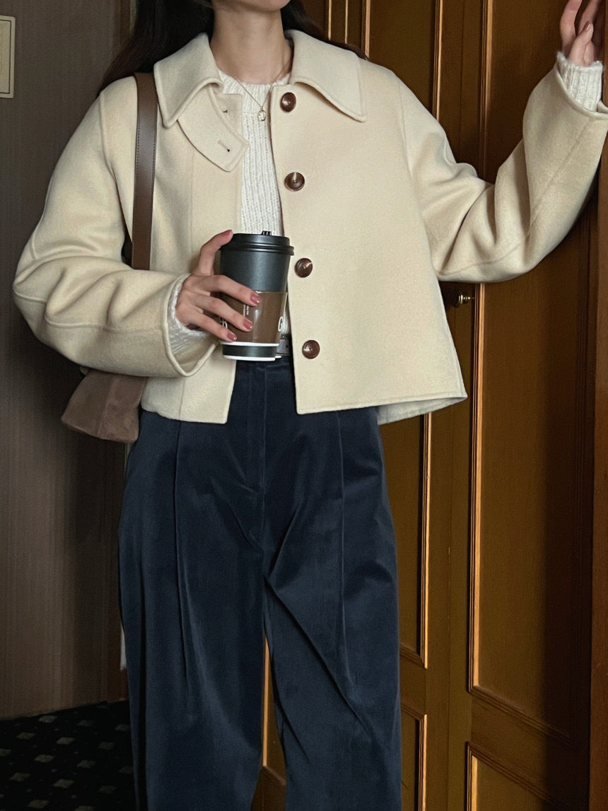 Butter 100% Wool Short Coat