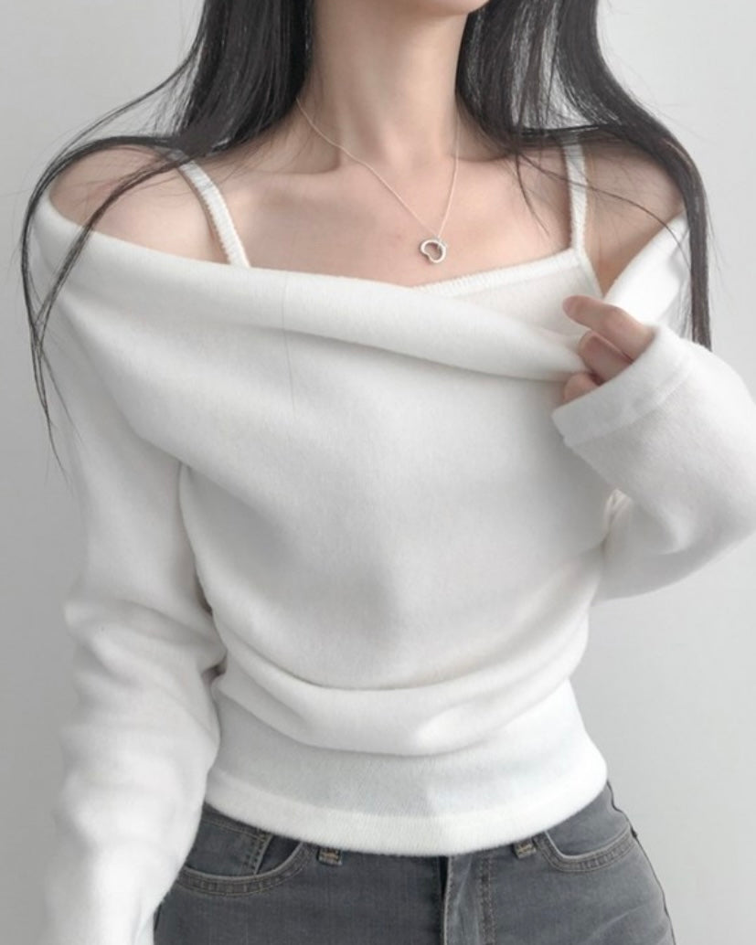 Stay-On Off-Shoulder Knit