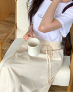 Cotton Ribbon String Skirt