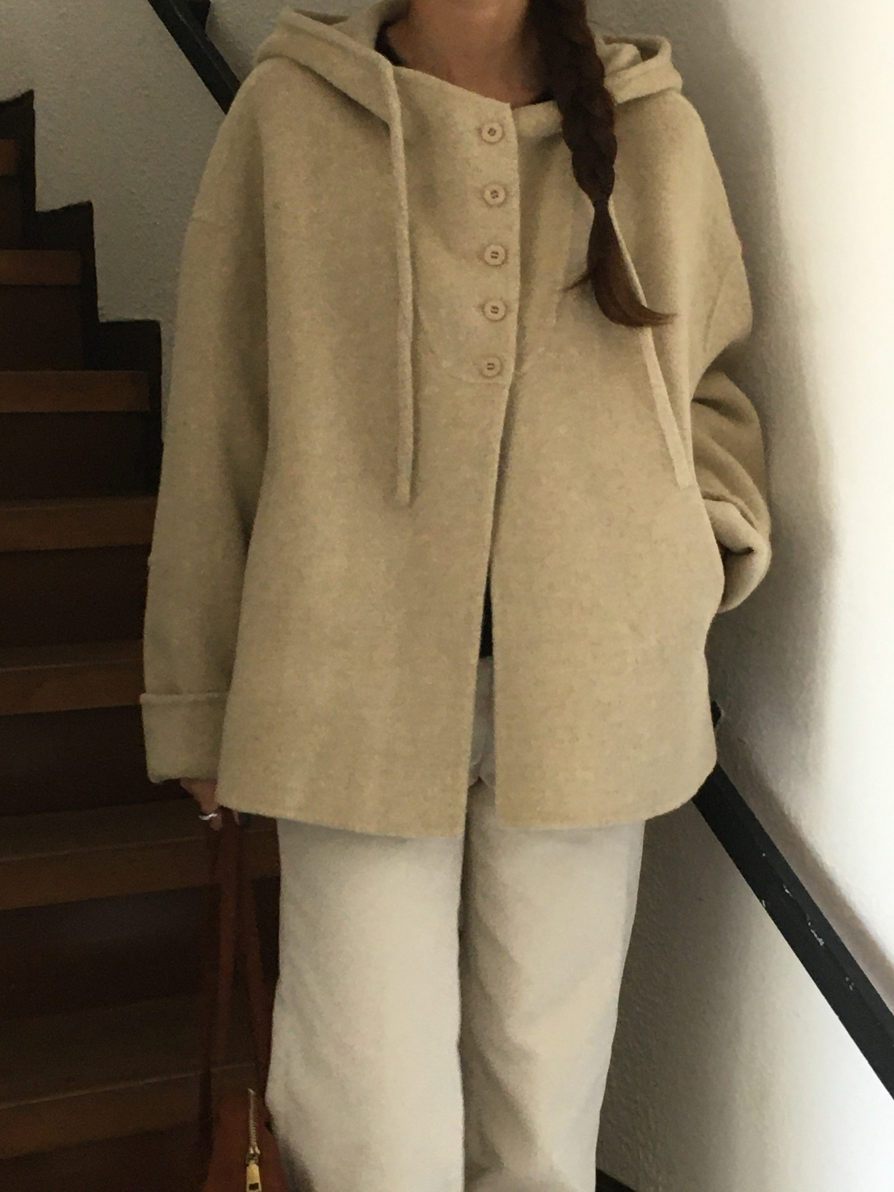 Haze Hoodie 80% Wool Handmade Coat