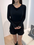 Drape Wool Cardigan Set