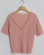 Collar Cable Cardigan