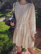 [ Pre-order ] Shirring Cancan Midi Dress