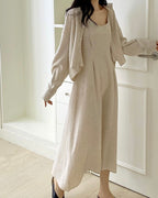 Linen Shirt Dress Set