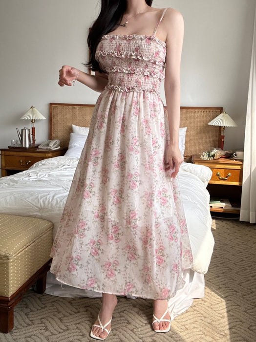 Flower Back Ribbon Dress