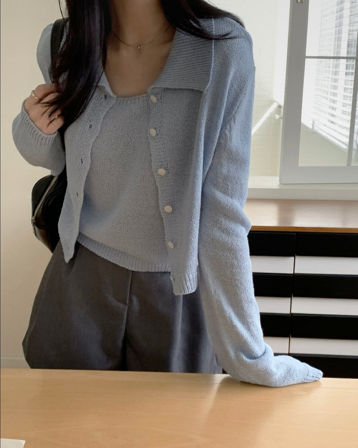 Biela Cardigan Set