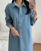 Denim Overfit Maxi Dress