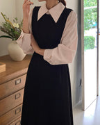 Side Button Sleeveless Long Dress