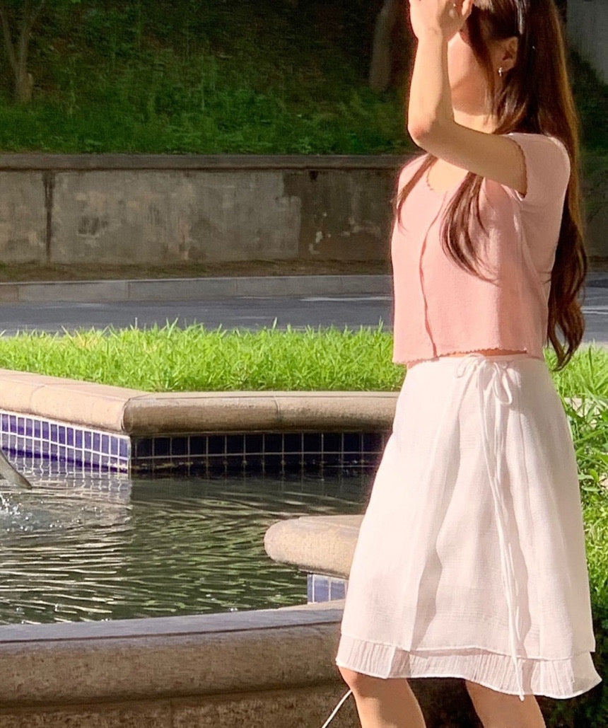 Stay Two Button Skirt
