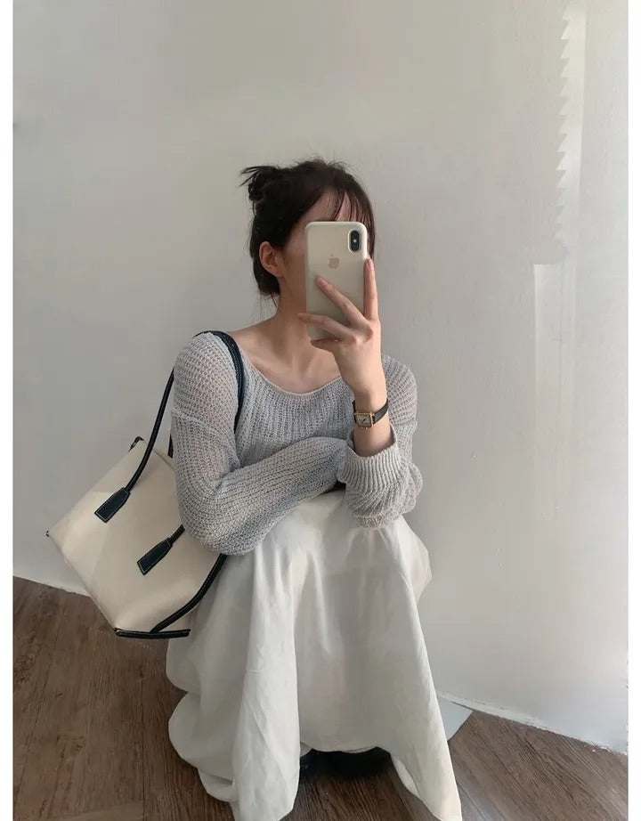 Landis Boat-Neck Knit Top