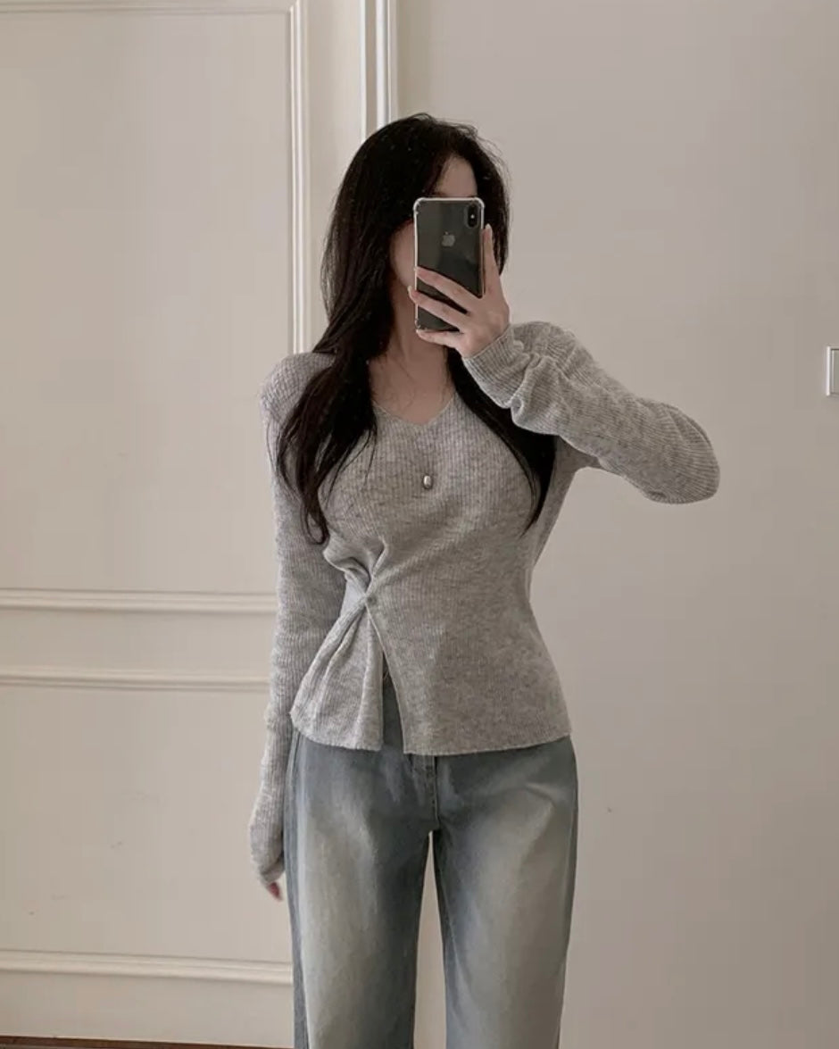 Bamboo Button Knit